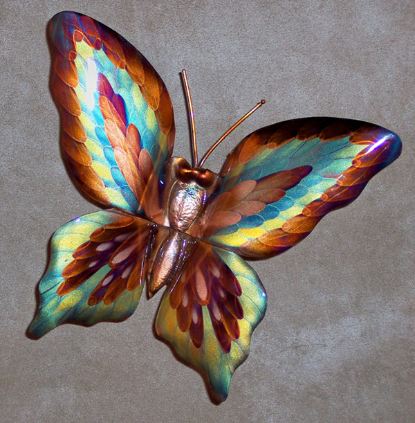 Copper Flame Painted Butterfly