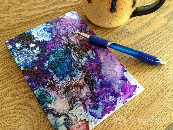 Embossed Foil with Alcohol Ink - In A Tickle